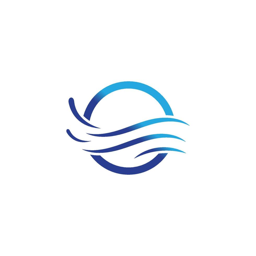 plantilla de diseño de logotipo de onda de agua vector