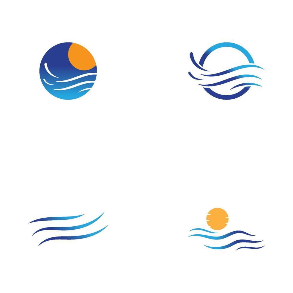 plantilla de diseño de logotipo de onda de agua vector