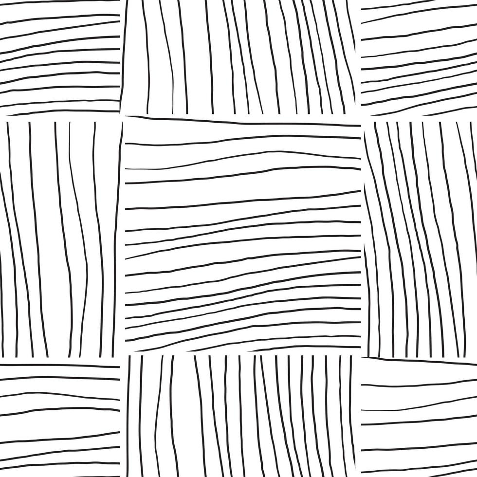 Abstract background with lines. Black and white seamless pattern vector