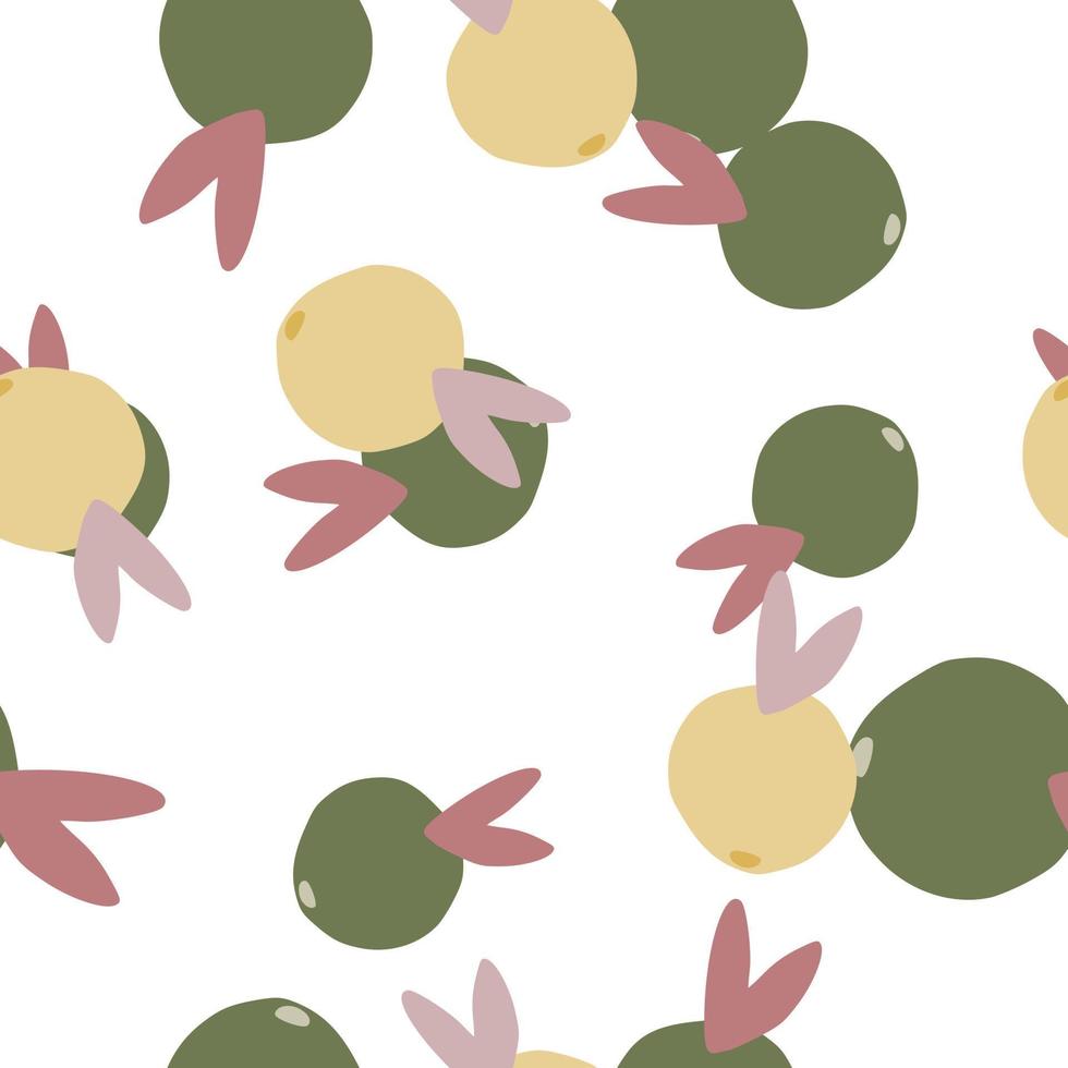 Cute citrus fruit seamless pattern. Fruits endless wallpaper. Cute doodle food backdrop. vector