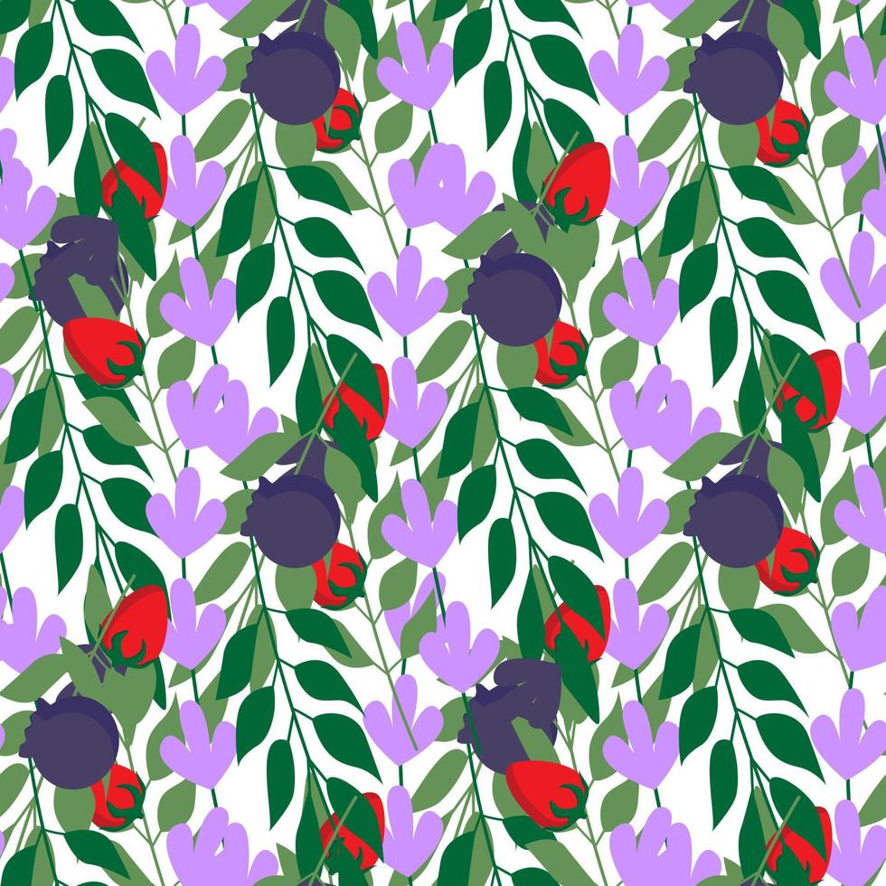 Herbal leaves seamless pattern , Fashion, interior, wrapping consept. vector