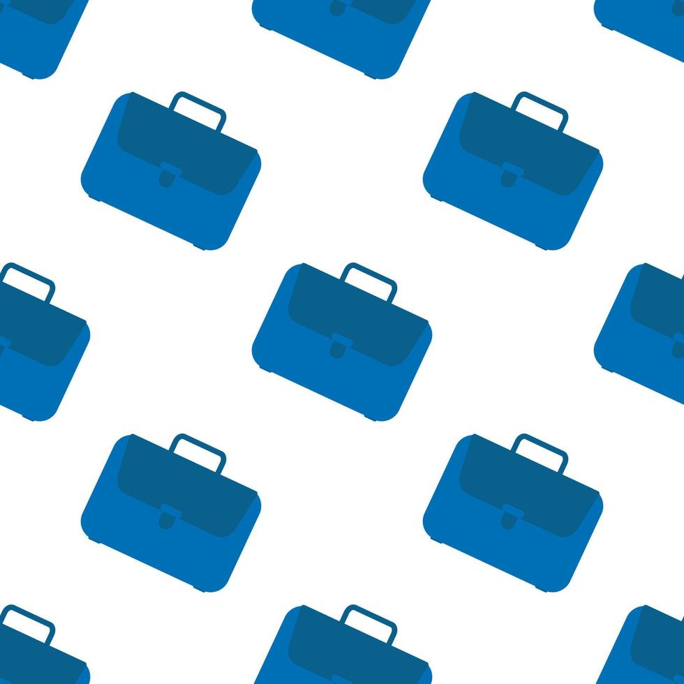 Office case symbol seamless pattern. Briefcase icon backdrop. vector