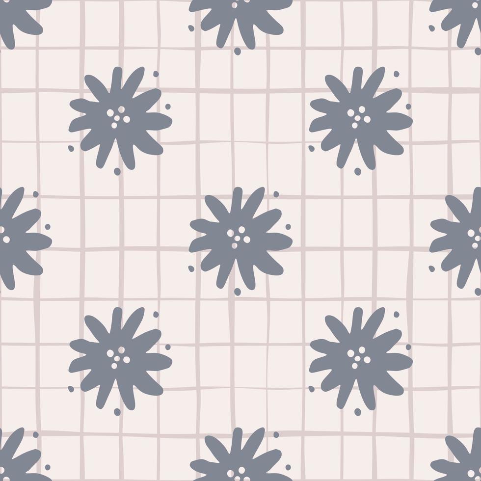 Scandinavian simple flower seamless pattern. Cute chamomile endless wallpaper. Ditsy floral background. vector