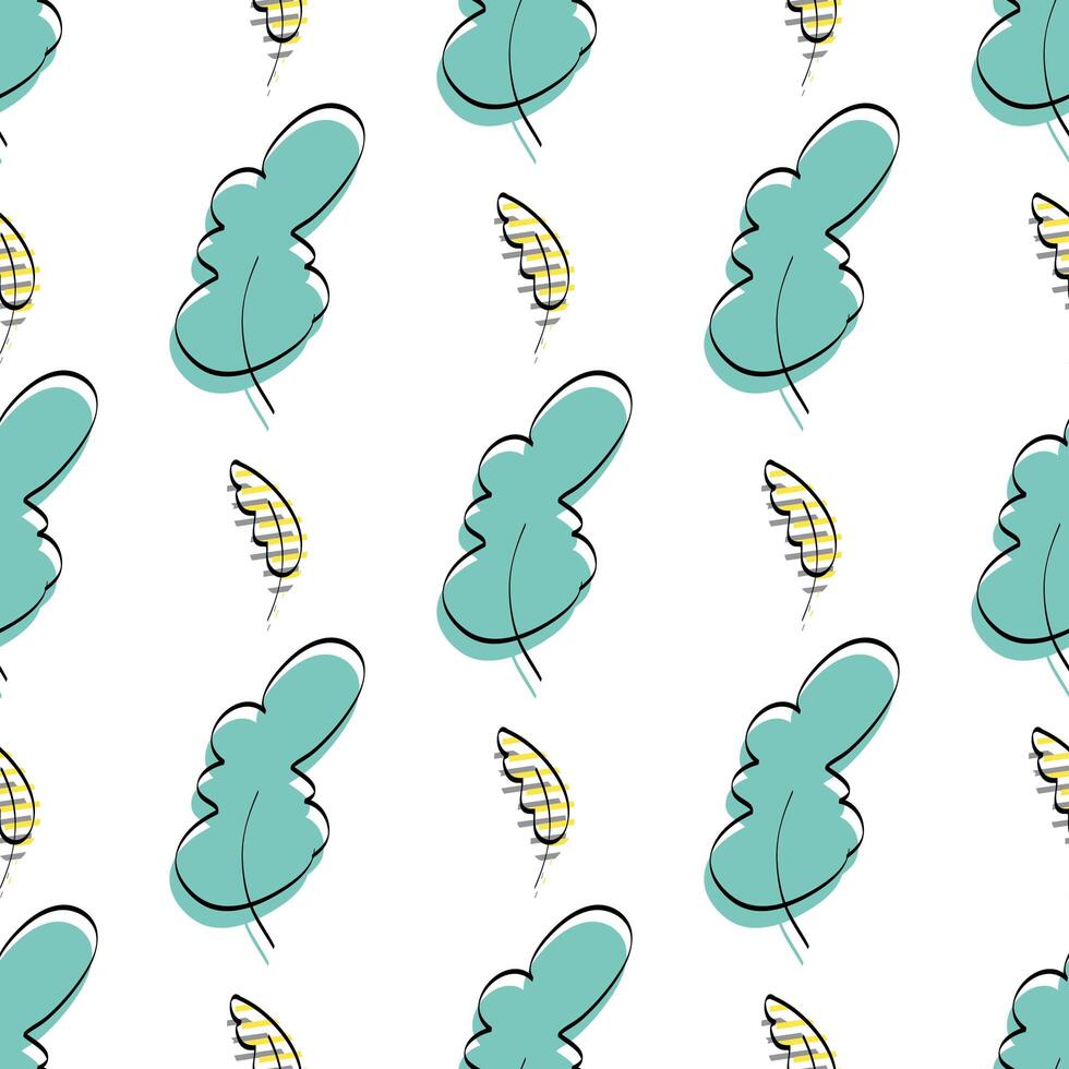 Seamless pattern, background, print texture with leaves, forest herbs, plants. Delicate, elegant textile fabric, wrapping paper mockup. Vector illustration.