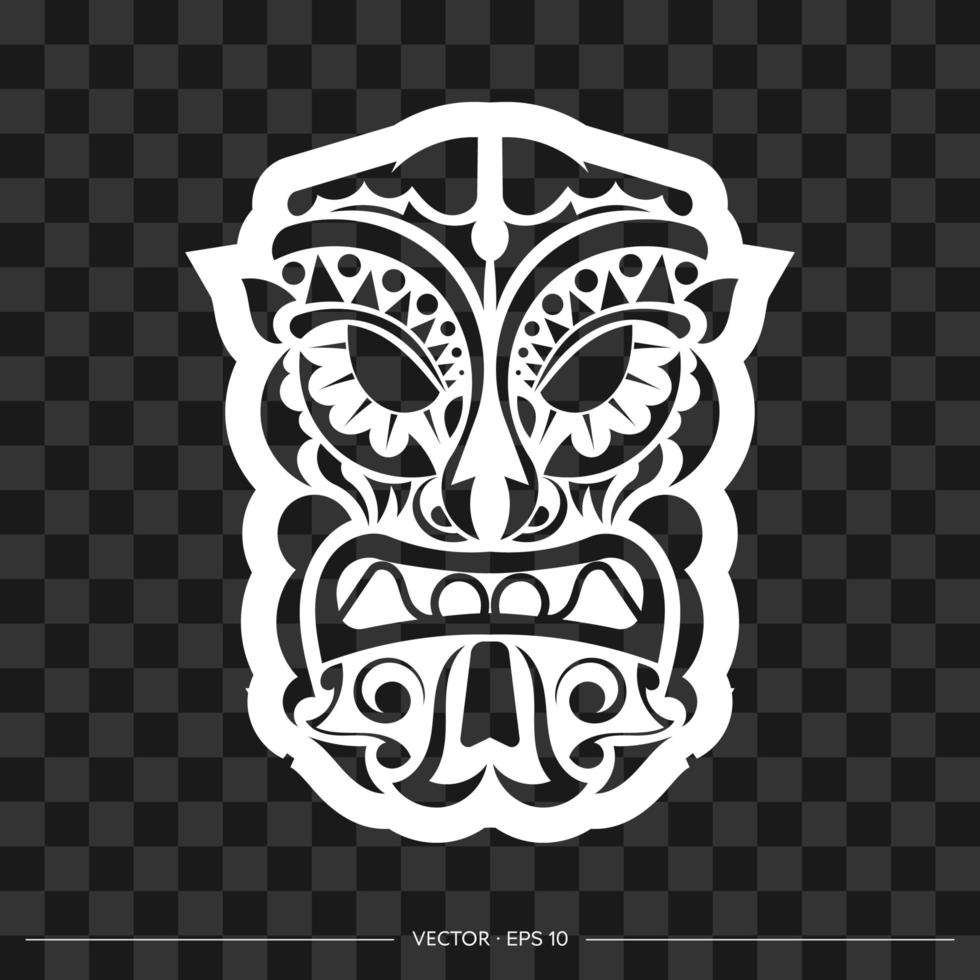 Viking face made from patterns. The contour of the face or mask of a warrior. For T-shirts and prints. vector