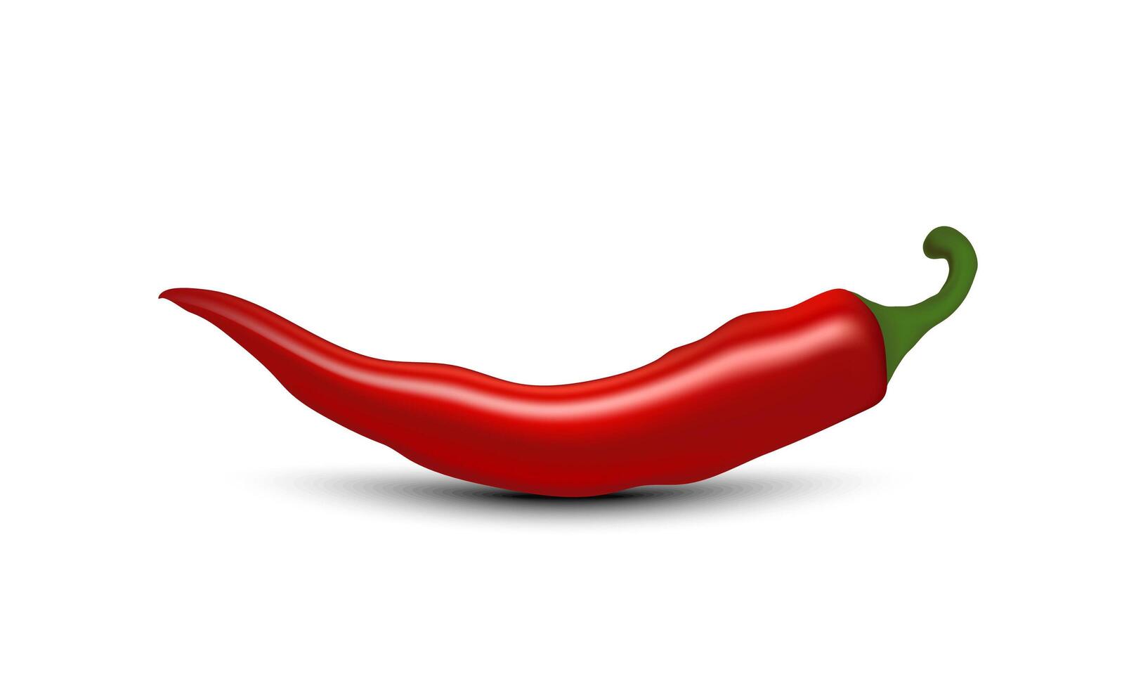 Red chili peppers on white background. Realistic style. Vector illustration