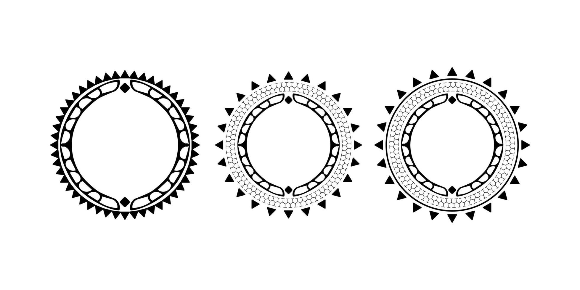 Polynesian style pattern. Round tattoo. Polynesia. Good for tattoos, prints and t-shirts. Isolated. illustration. vector