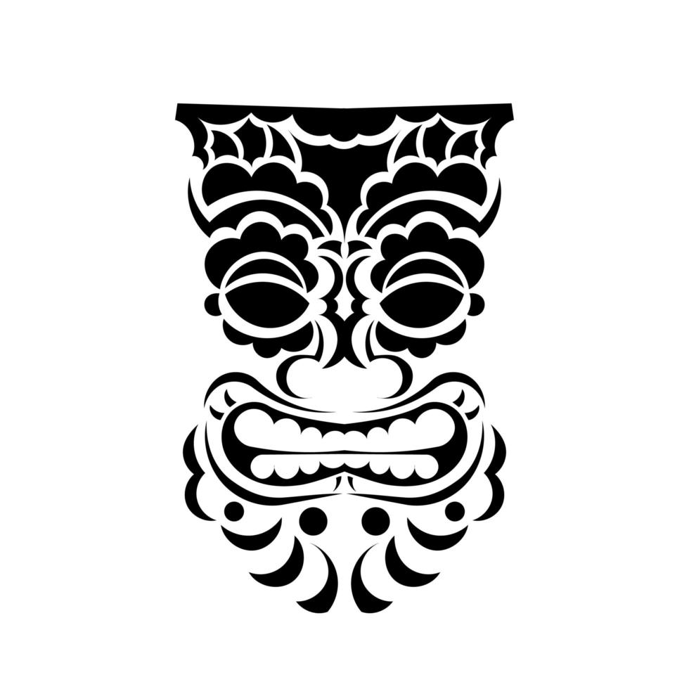 máscara tribal guerrera. bueno para estampados, tatuajes y camisetas. aislado. vector