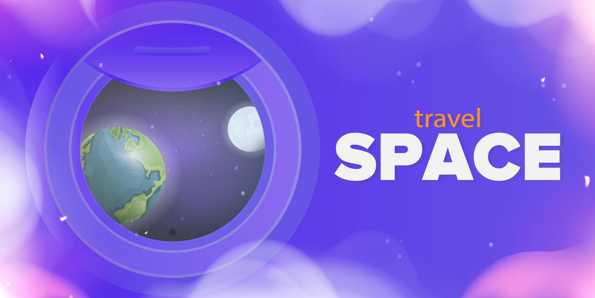 Travel space - a game about space travel vector
