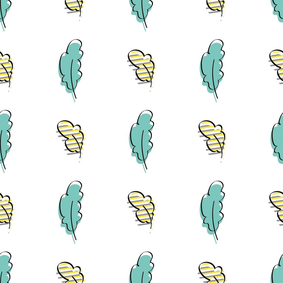 Seamless pattern, background, print texture with leaves, forest herbs, plants. Delicate, elegant textile fabric, wrapping paper mockup. Vector