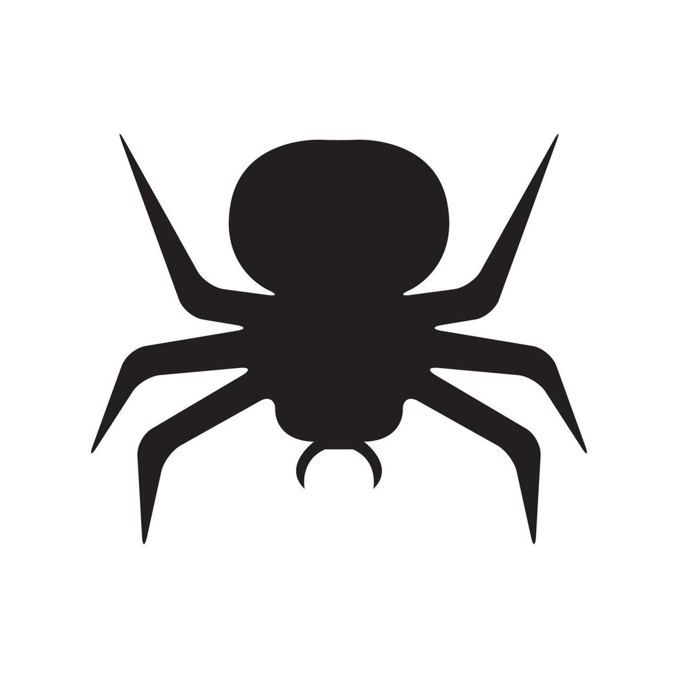 pequeña araña tarántulas negro logotipo símbolo icono vector gráfico diseño ilustración idea creativa