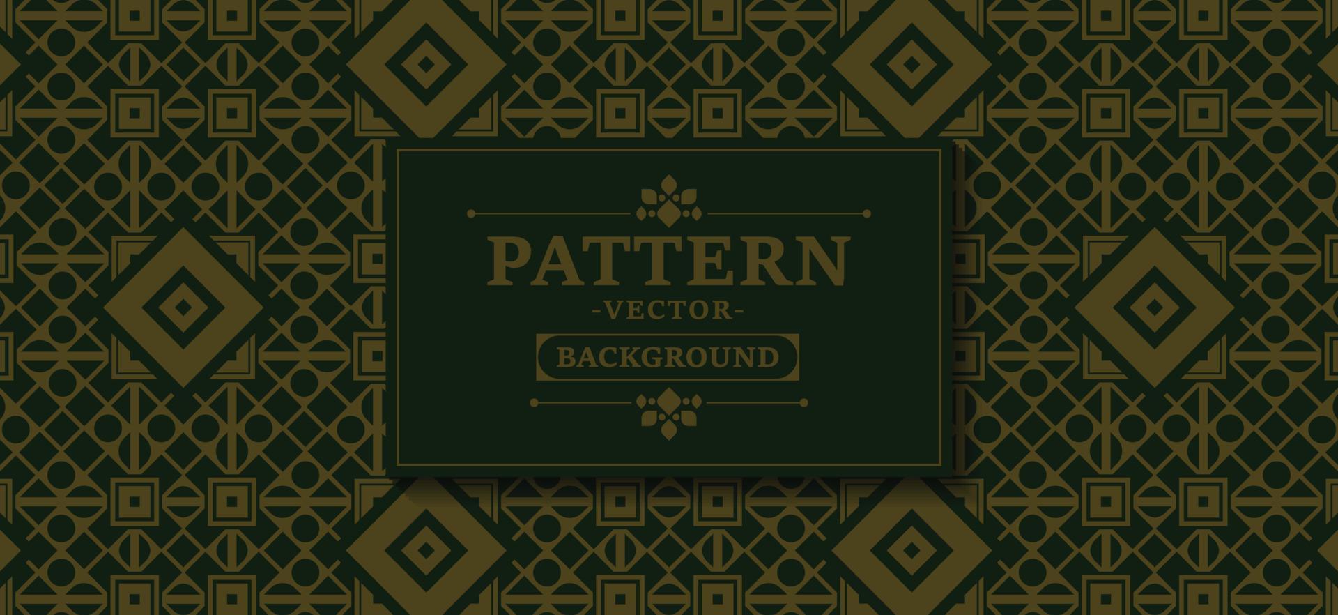 elegant pattern vintage green background vector