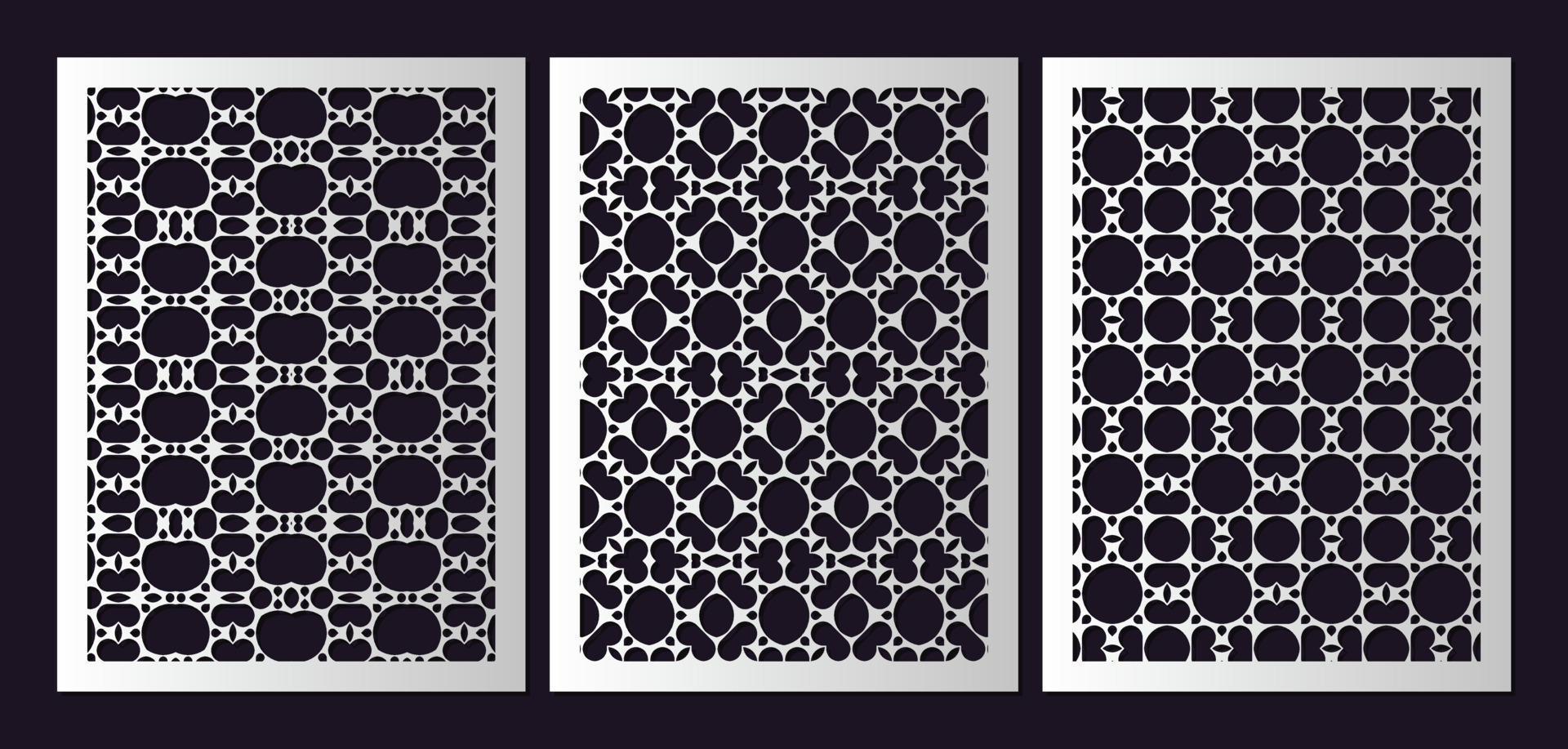 seamless die cut decorative pattern template vector