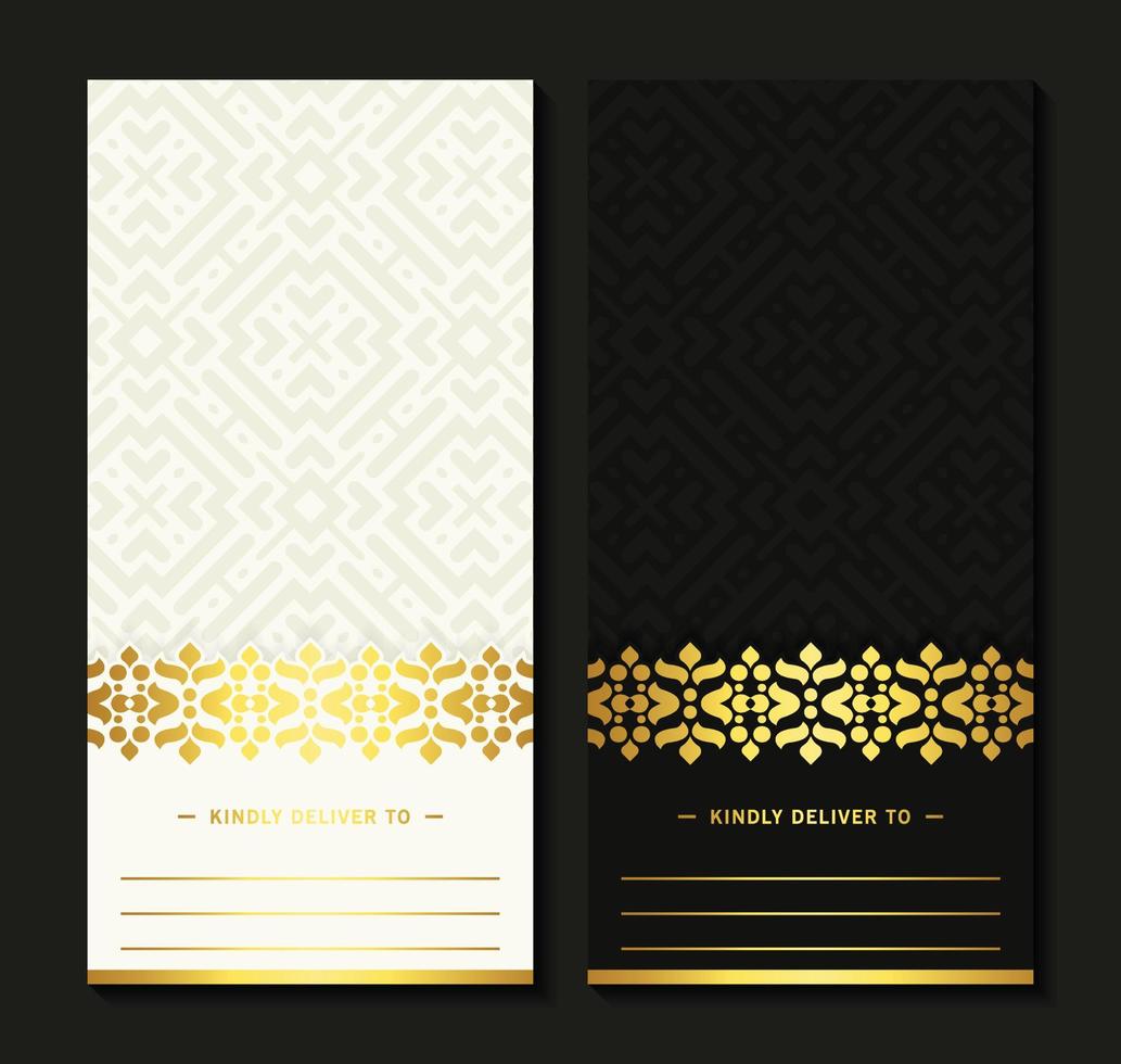 luxury ornament border decoration invitation card vector