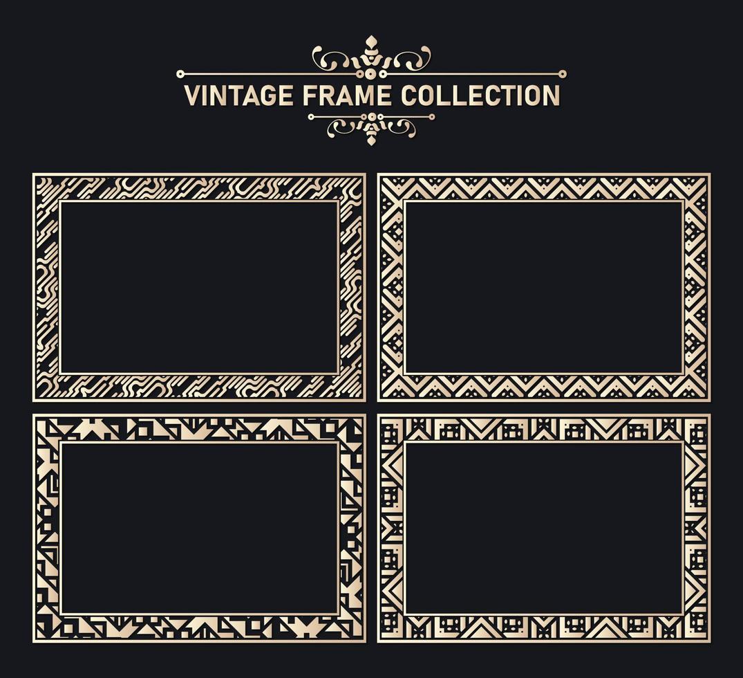 colección de marcos ornamentales vintage vector