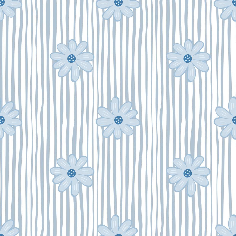 Doodle ditsy seamless pattern. Hand drawn chamomile print. Abstract floral ornament vector