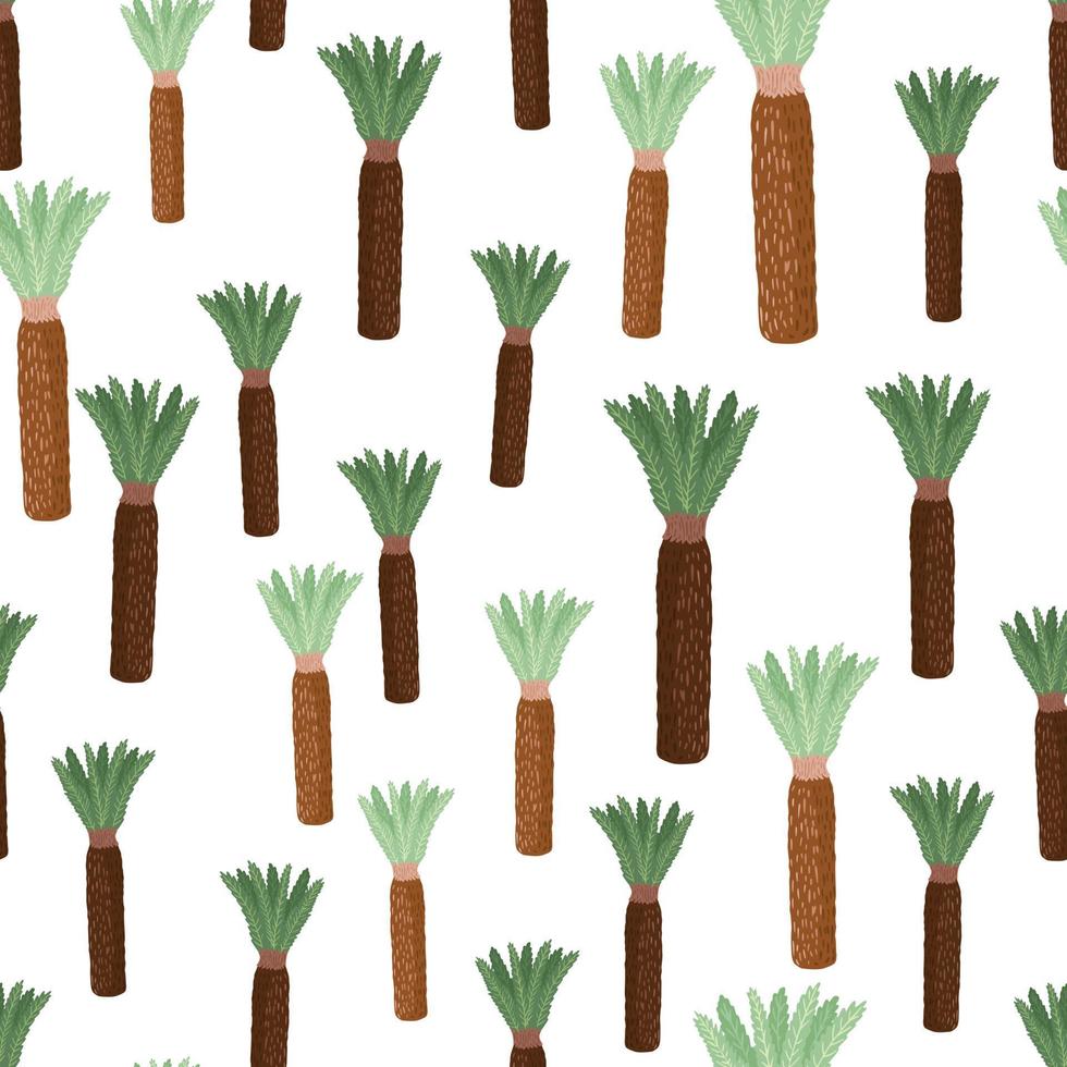 palmera de patrones sin fisuras. fondo de plantas tropicales. vector