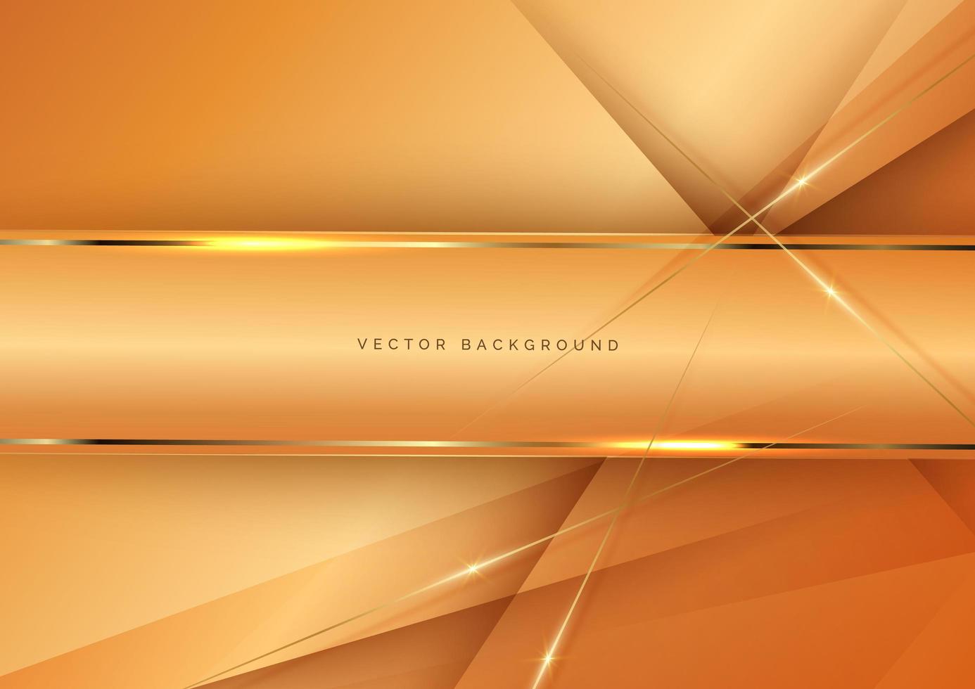 Abstract luxury brown elegant geometric diagonal overlay layer background with golden lines. vector