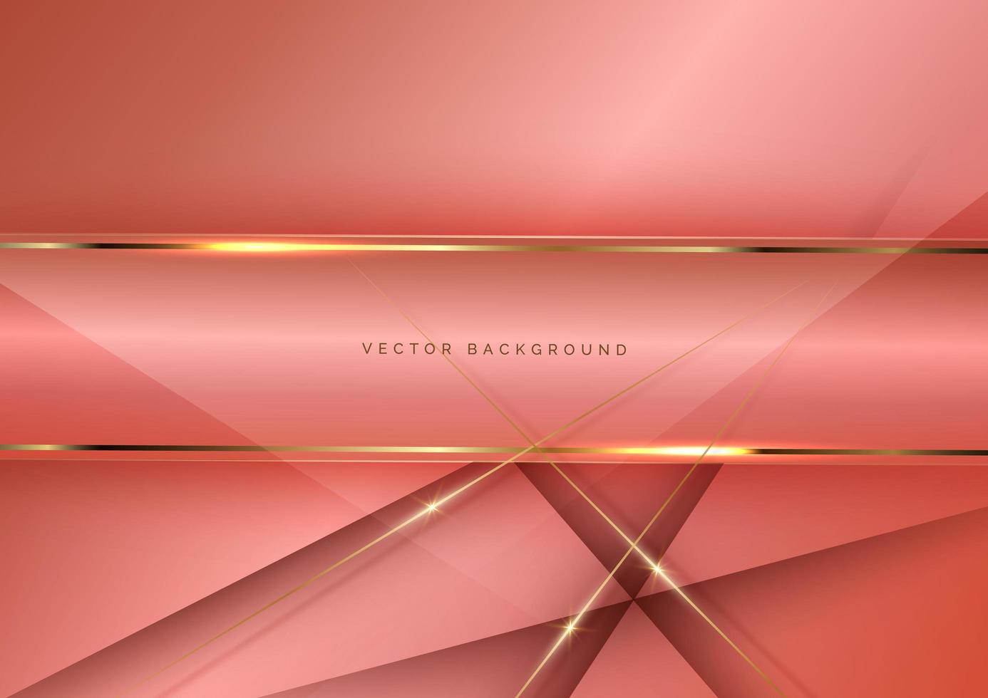 Abstract luxury pink elegant geometric diagonal overlay layer background with golden lines. vector