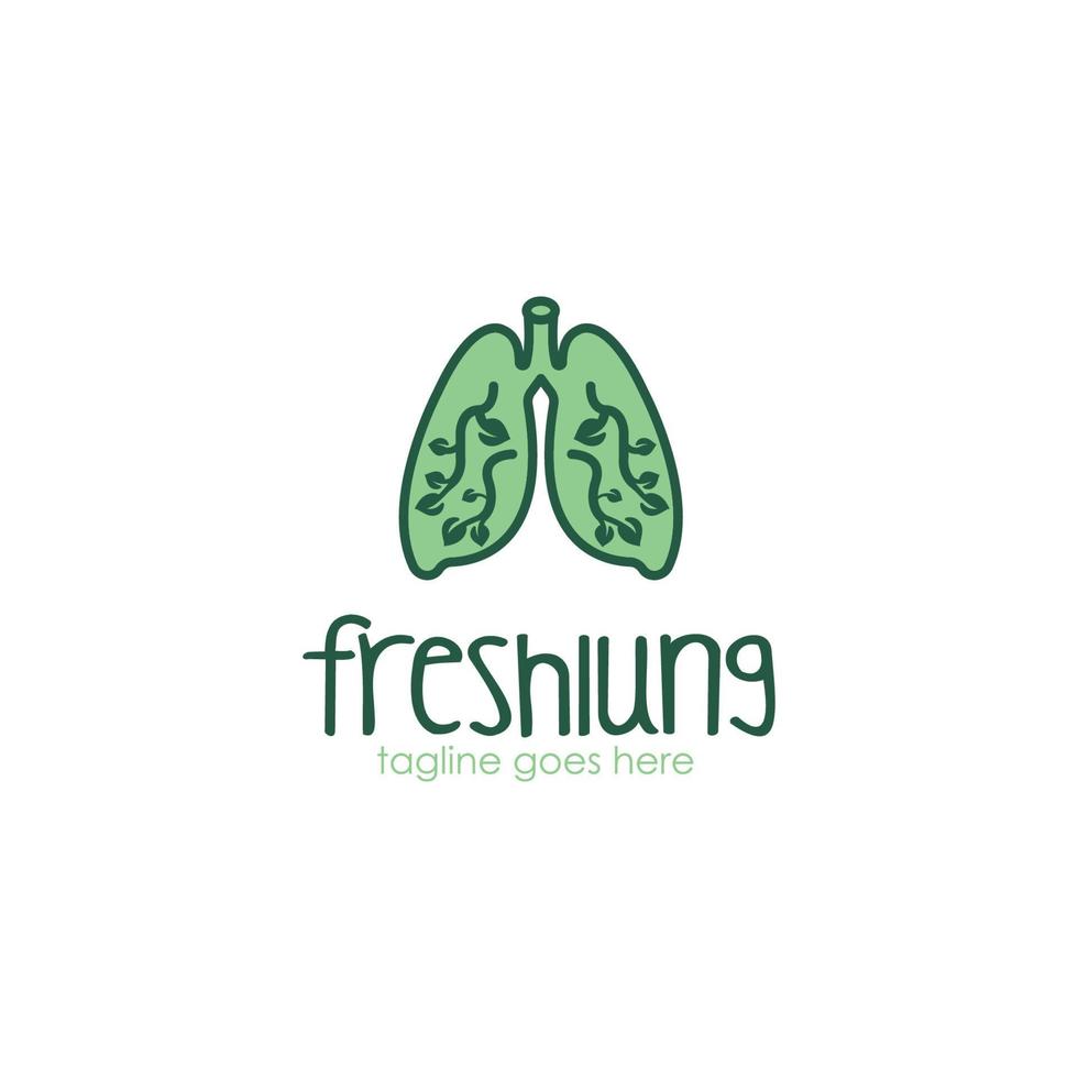 Fresh Lung logo design template simple and unique. perfect for business, company, healthy, hospital, etc. vector