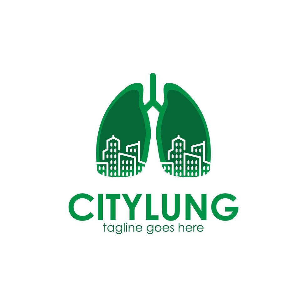 City Lung logo design template simple and unique. perfect for business, company, mobile, app, etc. vector