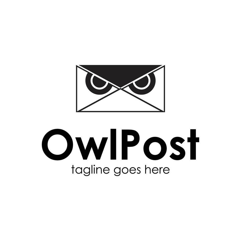 Owl Post logo design template simple and unique. perfect for business, company, mobile, icon, etc. vector