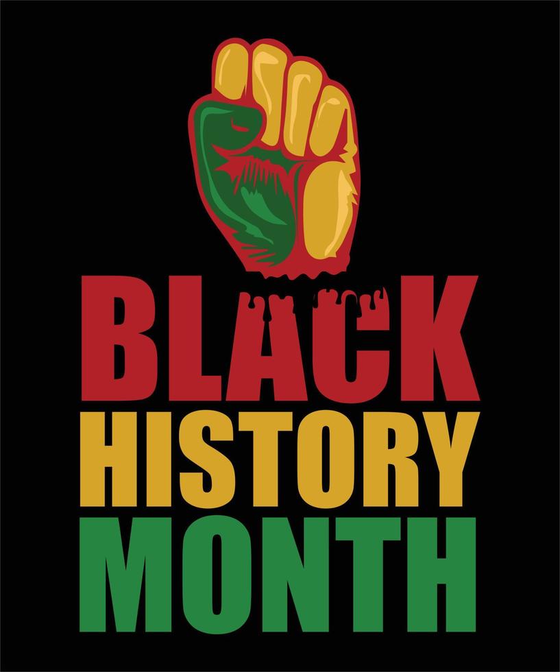 Black history month African American history celebration vector illustration