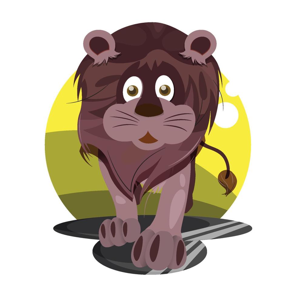 animal cartoon graphic style Modern design vector