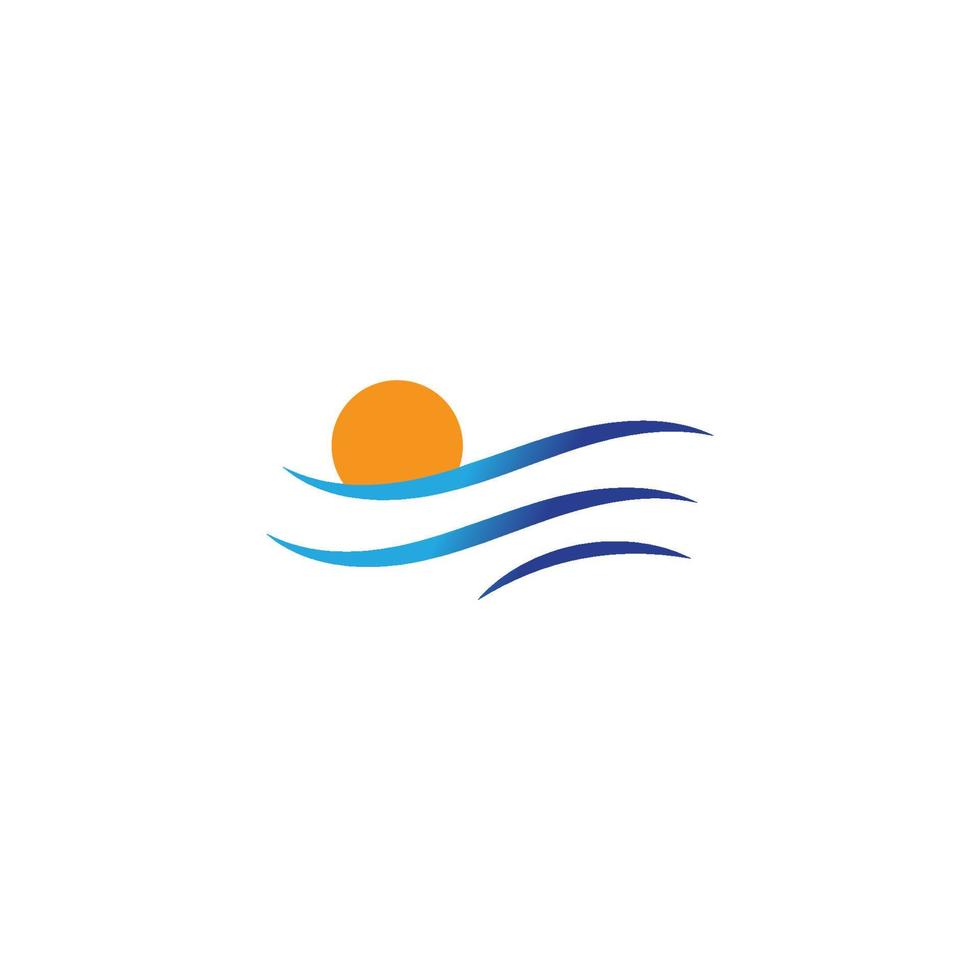 plantilla de diseño de logotipo de onda de agua vector