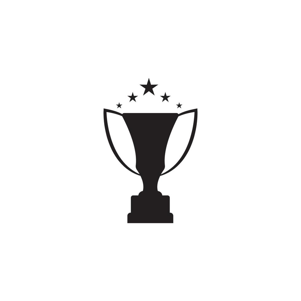 Trophy vector logo icon.champions trophy logo icon for winner award logo template