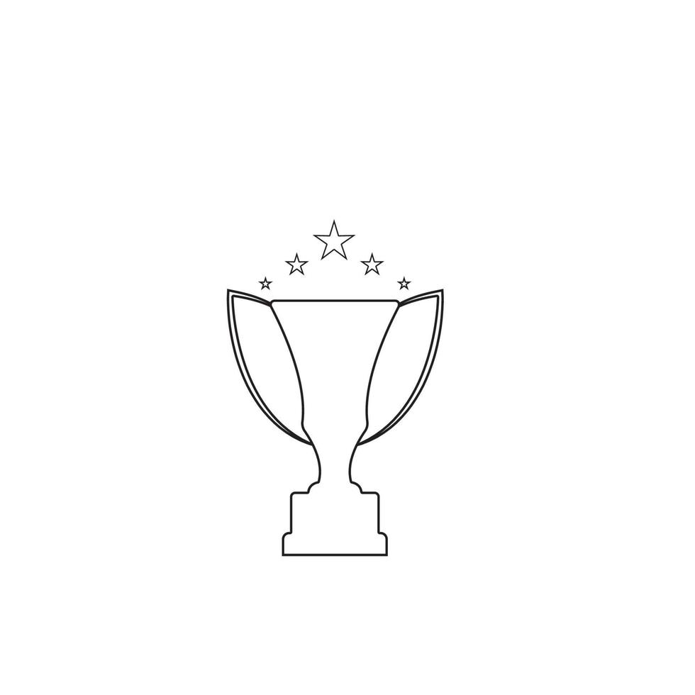 icono del logotipo del vector del trofeo.icono del logotipo del trofeo de los campeones para la plantilla del logotipo del premio ganador