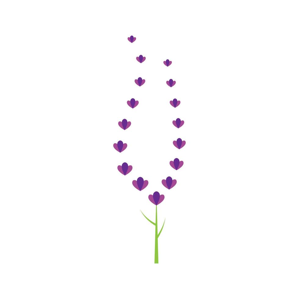 Fresh Lavender flower logo vector flat design