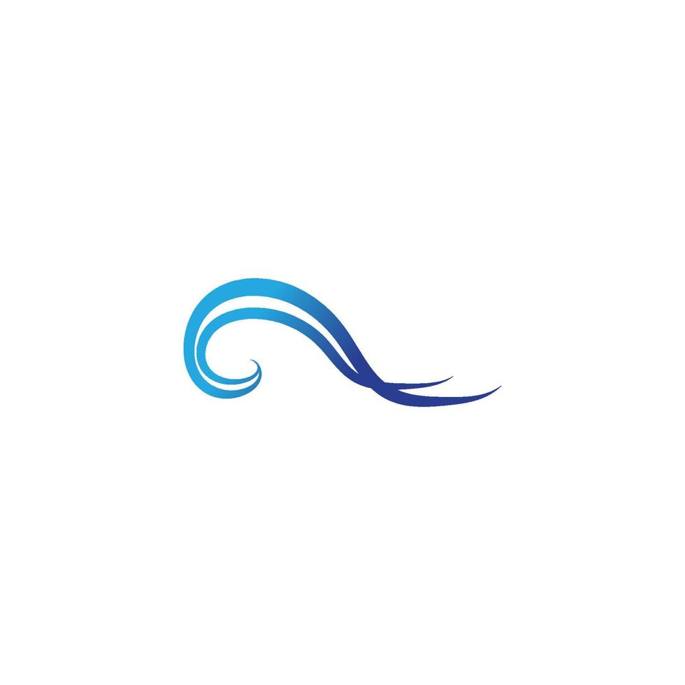 water wave logo design template vector