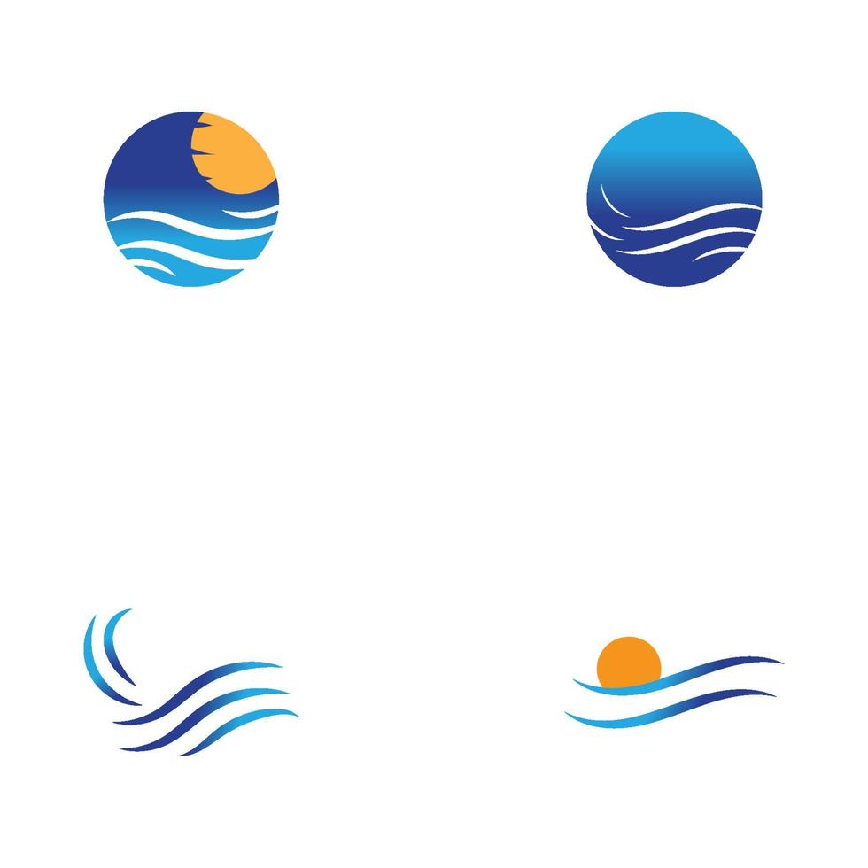 plantilla de diseño de logotipo de onda de agua vector