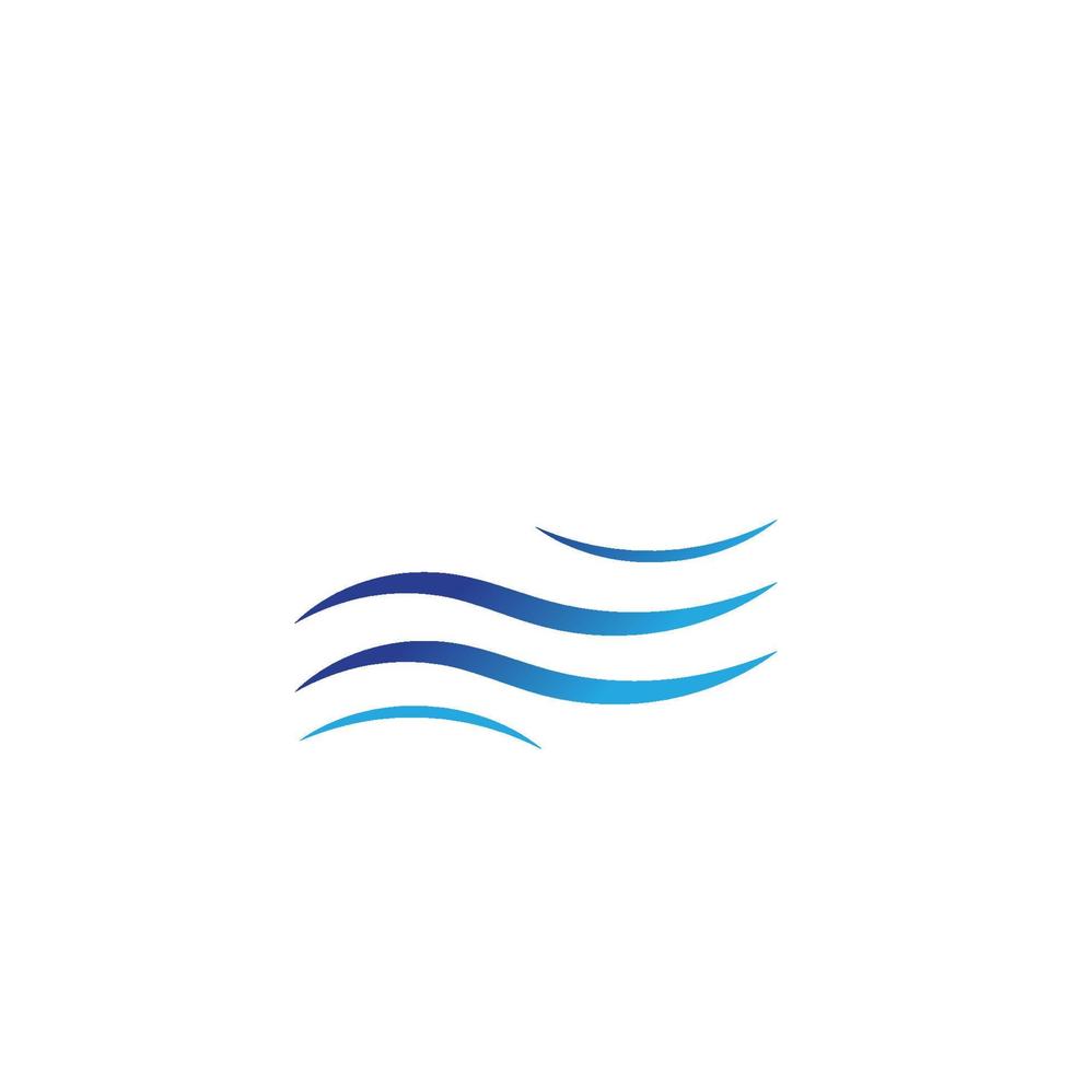 water wave logo design template vector