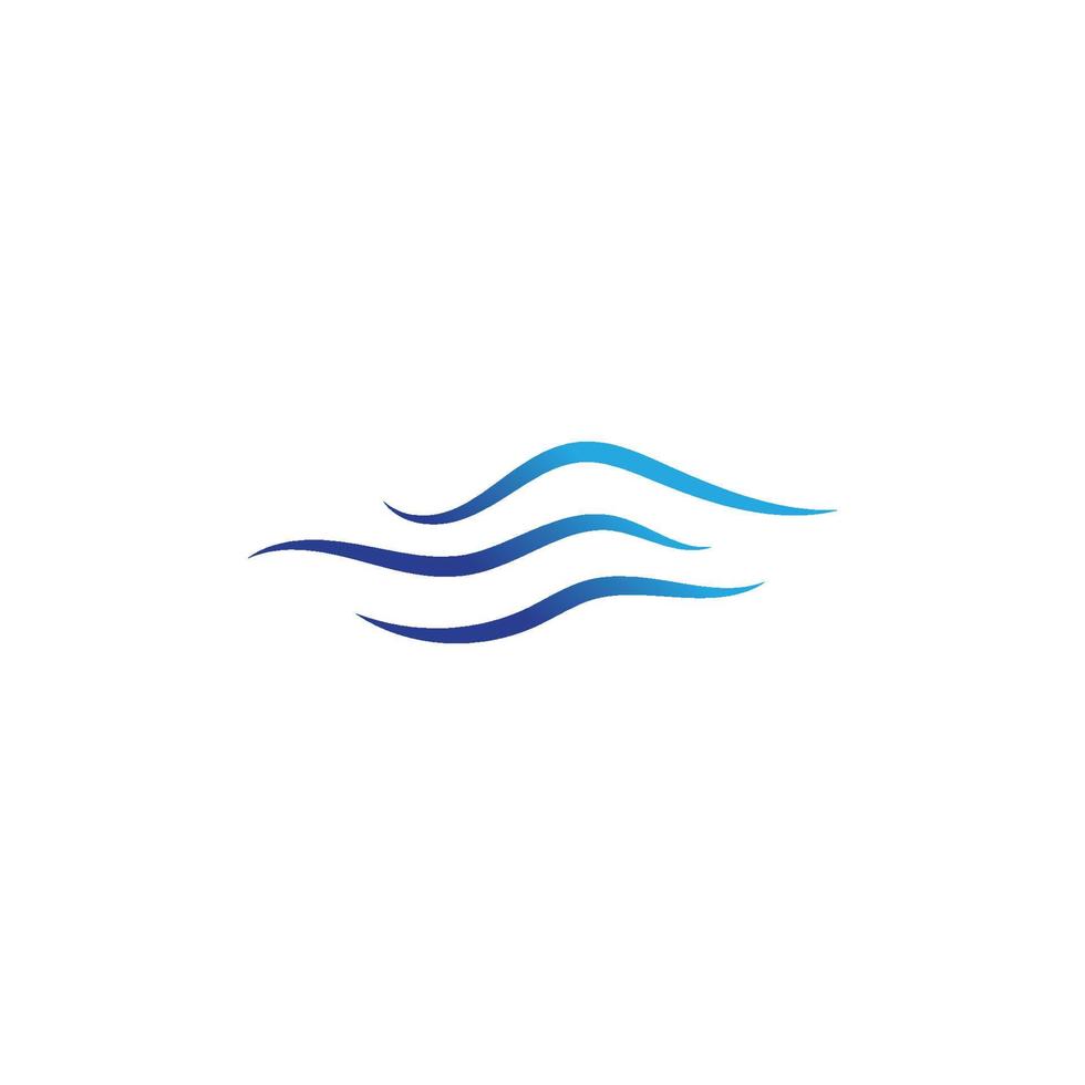 water wave logo design template vector