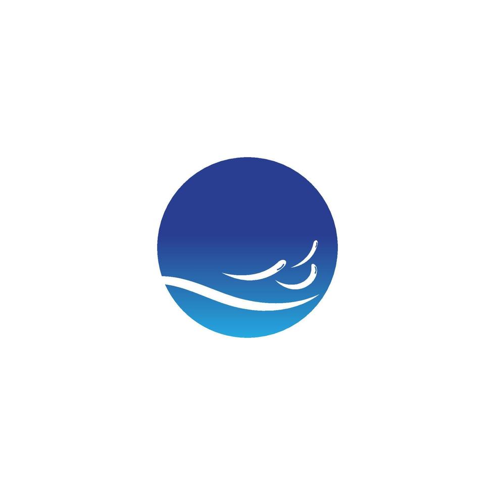 water wave logo design template vector