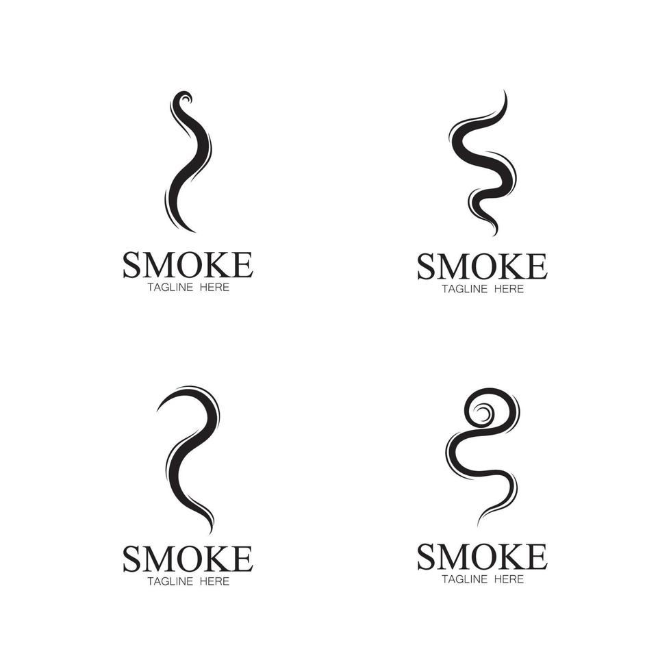 Smoke steam icon logo illustration isolated on white background Aroma vaporize icons. Smells vector line icon  hot aroma  stink or cooking steam symbols  smelling or vapor