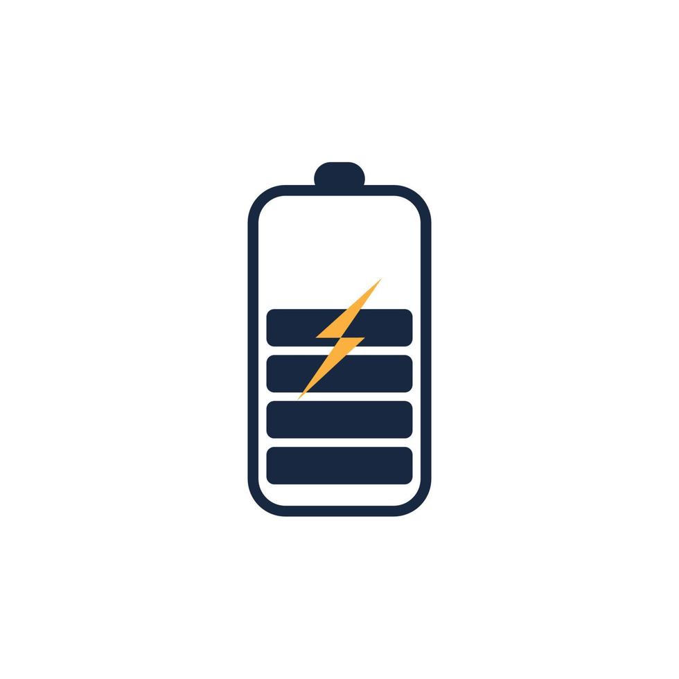 Power Battery Logo icon vector illustration Design Template.Battery Charging vector icon.Battery power and flash lightning bolt logo