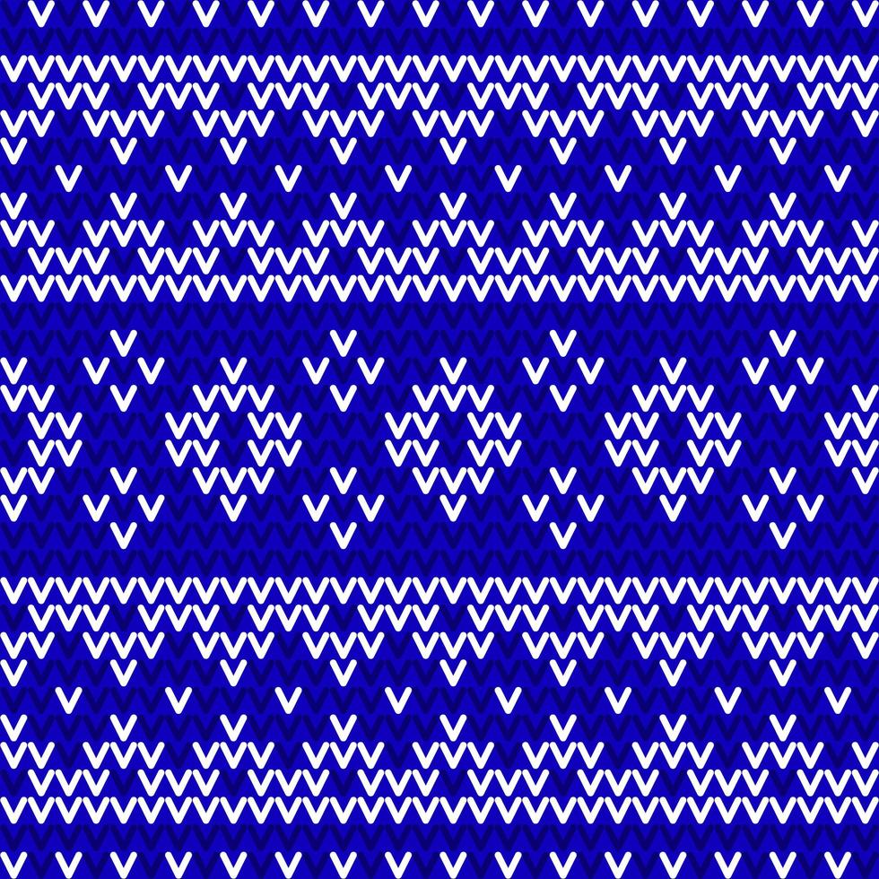 seamless blue and white knitted background vector