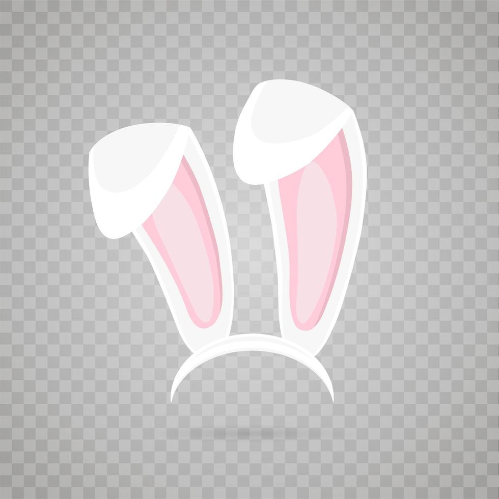 Easter mask with bunny ears isolated vector