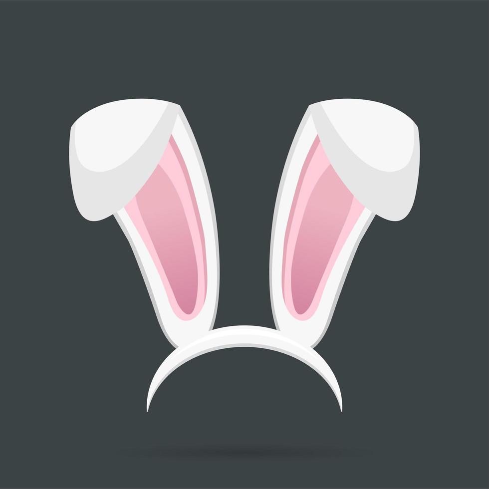 Easter mask with bunny ears isolated vector