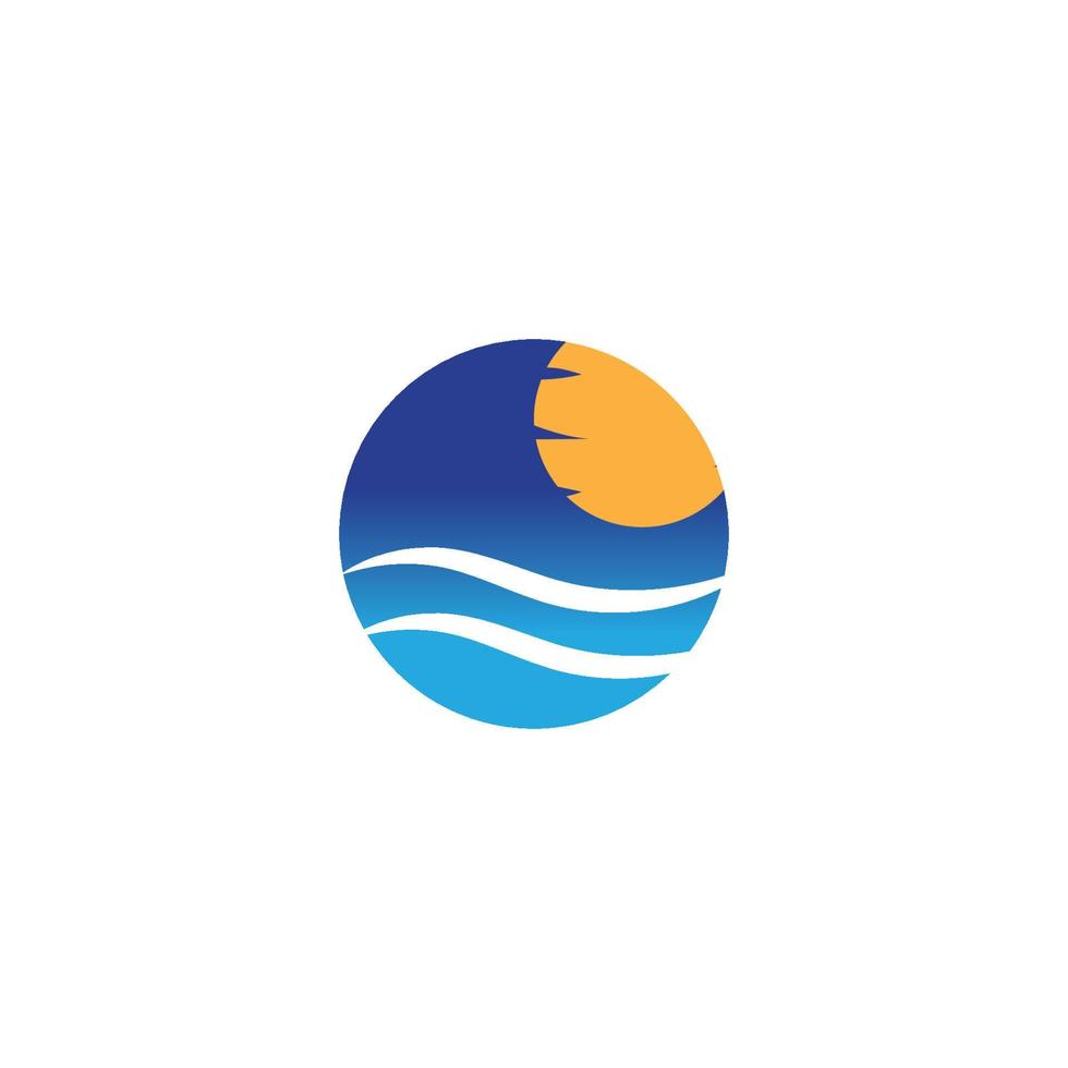 plantilla de diseño de logotipo de onda de agua vector