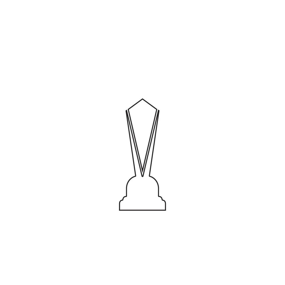 Trophy vector logo icon.champions trophy logo icon for winner award logo template