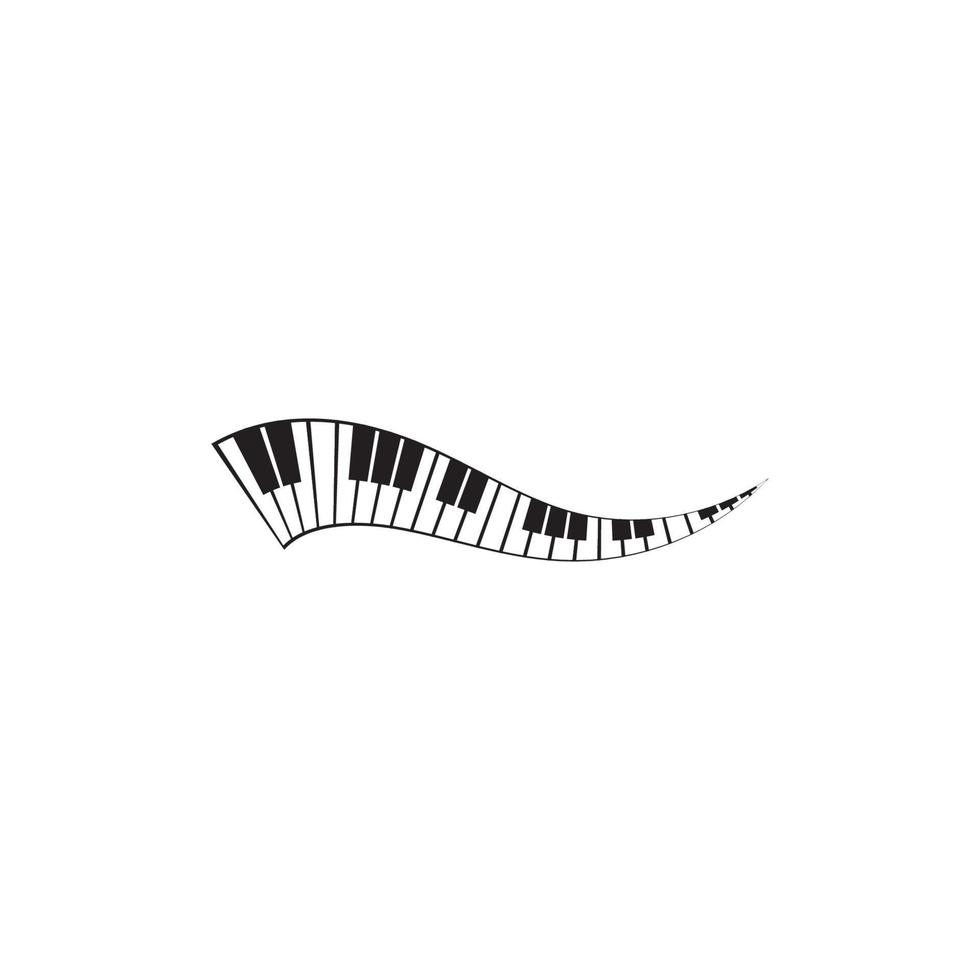 plantilla de ilustración de vector de icono de piano