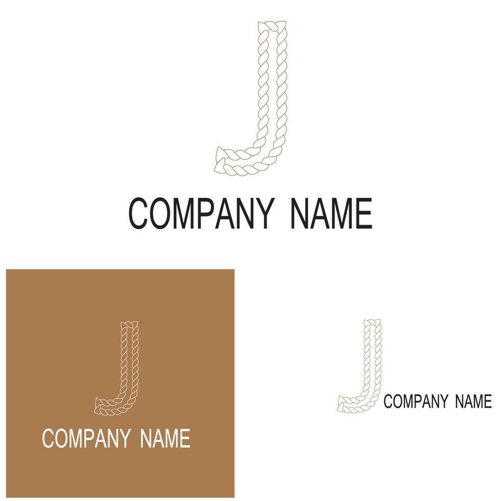 ALPHABET Rope icon vector illustration template