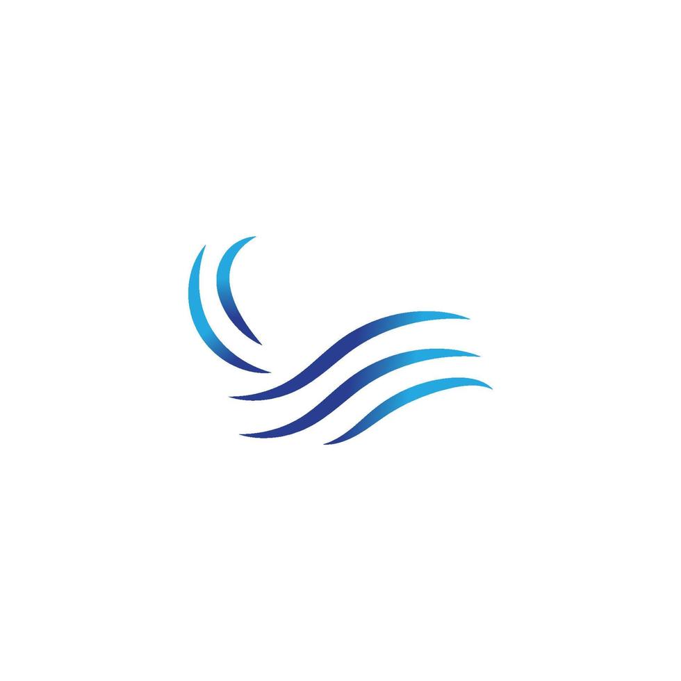 water wave logo design template vector