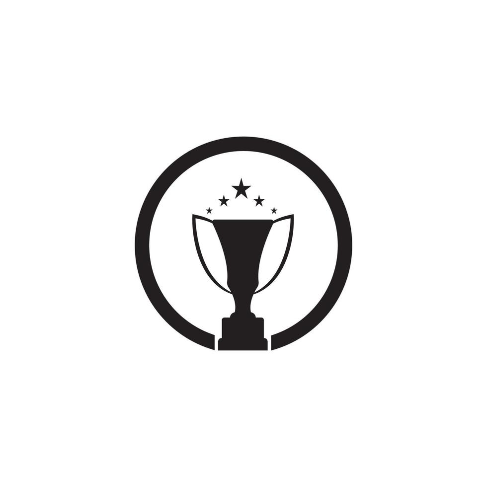 Trophy vector logo icon.champions trophy logo icon for winner award logo template