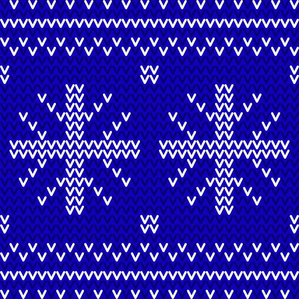 seamless blue and white knitted background vector
