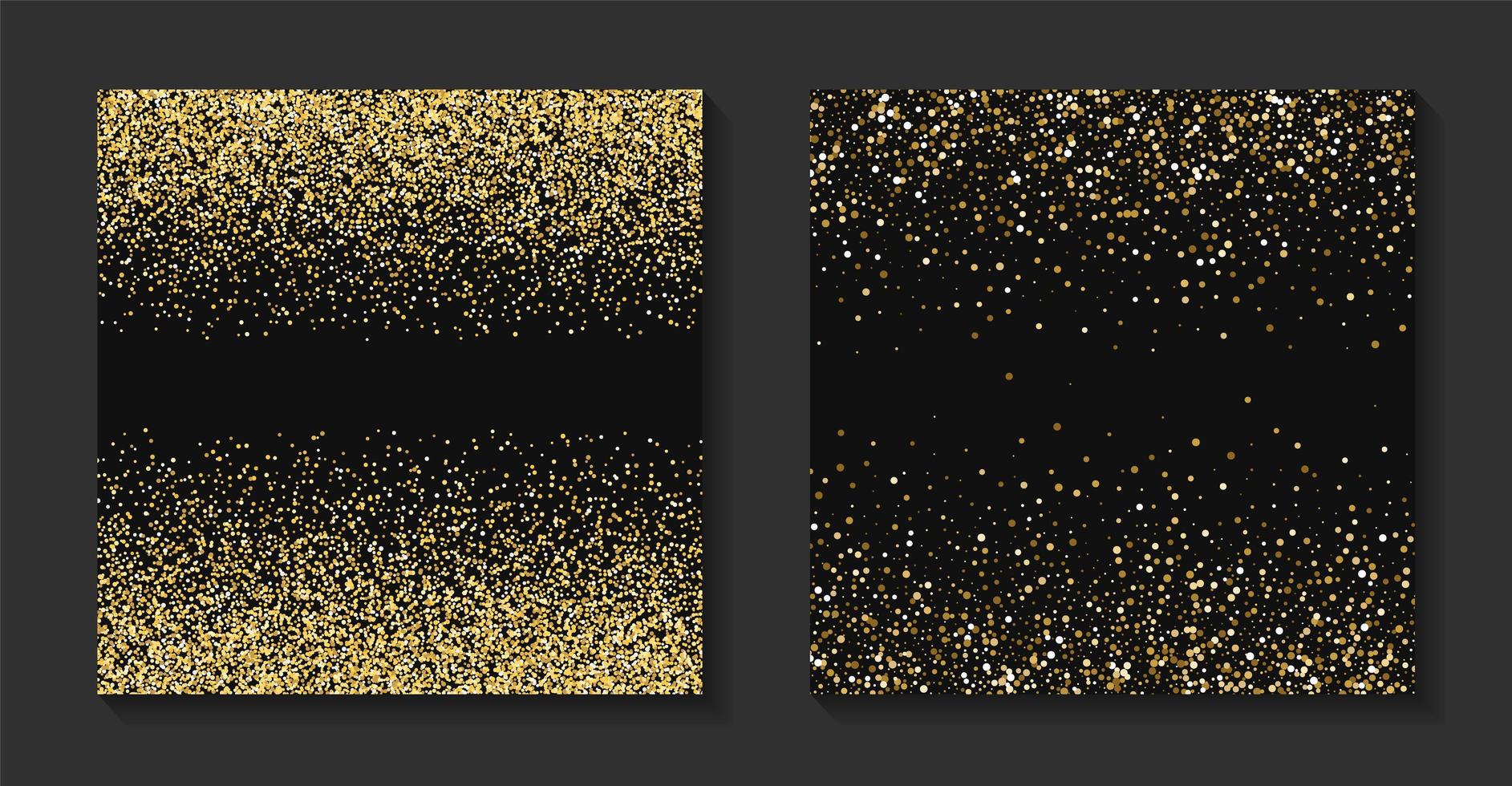 Golden luxury backgrounds set. Vintage vector illustration.